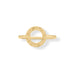 14 Karat Gold Plated Textured Open Circle Ring