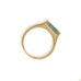 14 Karat Gold Plated Moss Agate Bar Ring