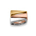 Rhodium Plated Flat Top Triangle Slice Ring