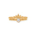 14 Karat Gold Plated Solitaire 4mm CZ Ring