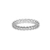 Rhodium Plated Hexagon CZ Eternity Ring