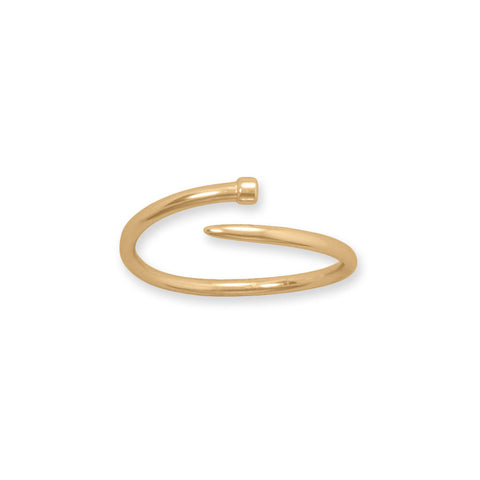 14 Karat Gold Plated Wrap Nail Ring