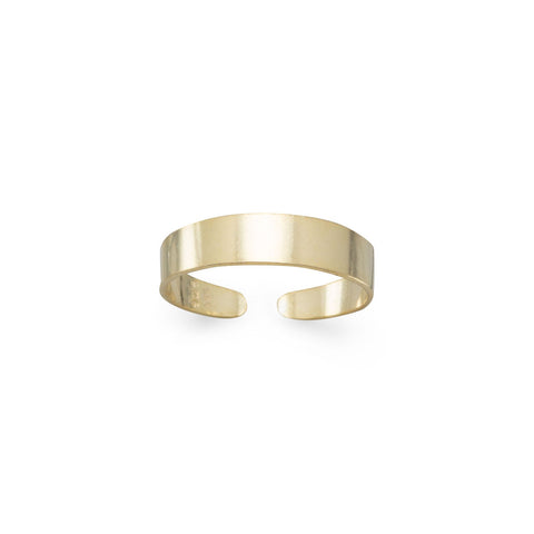 14 Karat Gold Plated Polished Toe Ring