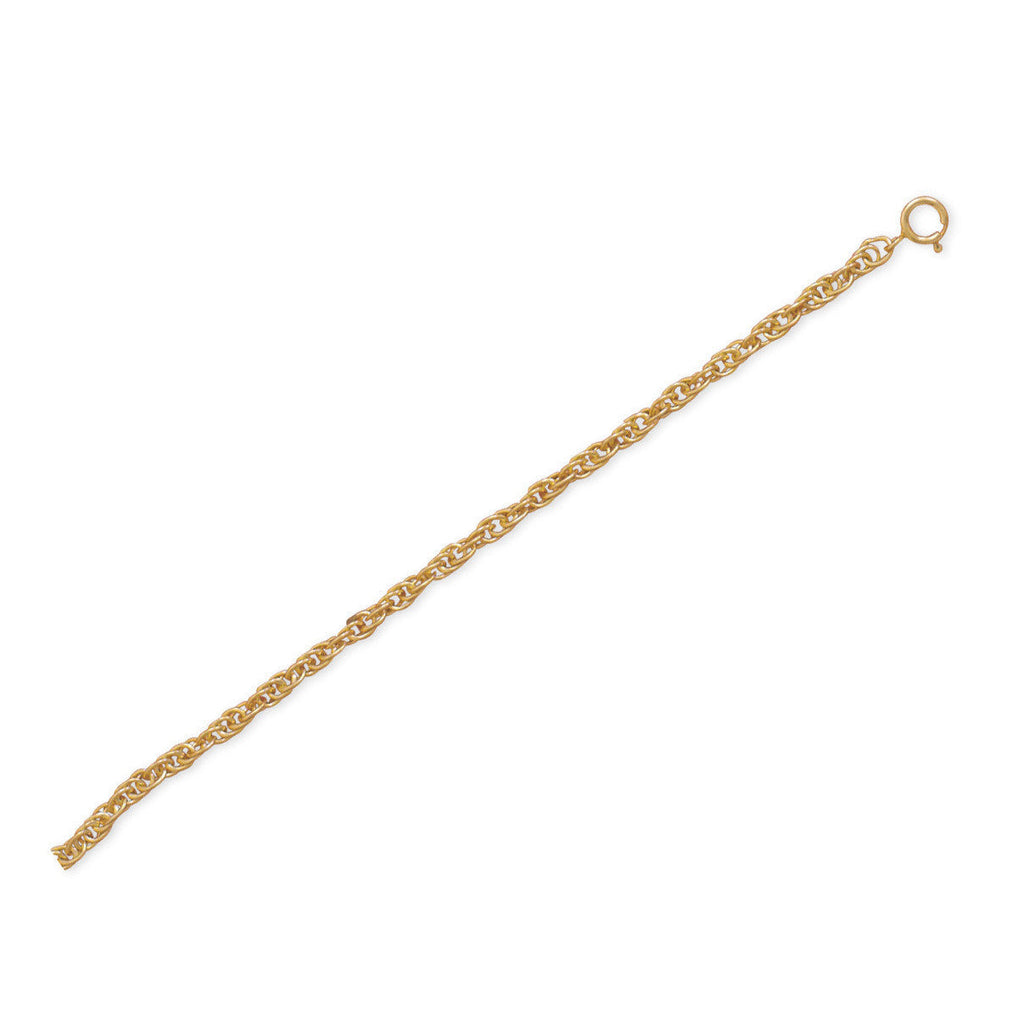 9" + 1" 14/20 Gold Filled Rope Chain Anklet