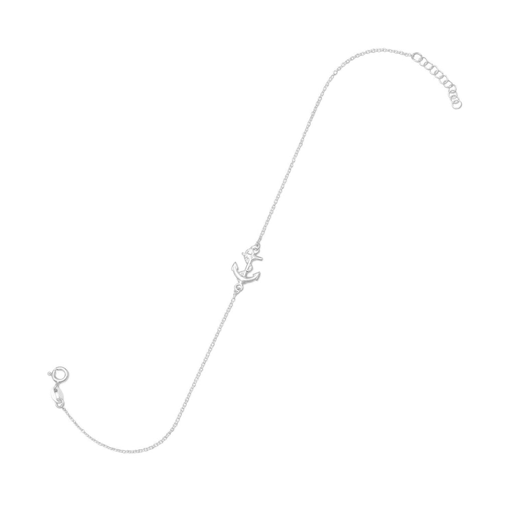 11" + 1" Sideways Anchor Anklet