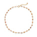 Pretty In Pink! 9.5" + 1" 14 Karat Gold Plated Pink Opal Anklet