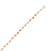 Pretty In Pink! 9.5" + 1" 14 Karat Gold Plated Pink Opal Anklet