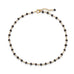 Midnight Sparkle! 9.5" + 1" 14 Karat Gold Plated Black Spinel Anklet