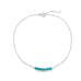 9.5" + .5" + .5" Blue Howlite Bead Bar Anklet