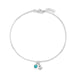 9.25" + .75" Anchor and Turquoise Charm Anklet