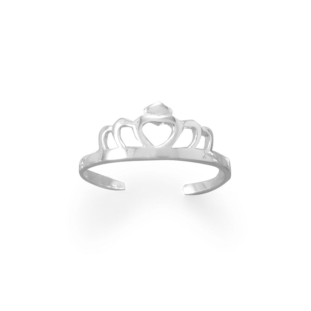 Polished Princess Tiara Toe Ring