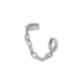 Rhodium Plated Cuff and Hoop Earring