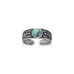 Oxidized Simulated Turquoise Toe Ring