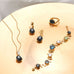 14 Karat Gold Plated Hematite and Quartz Drop Earrings