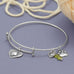 Silver Tone Expandable Wire Fashion Bangle - Matador Diamond