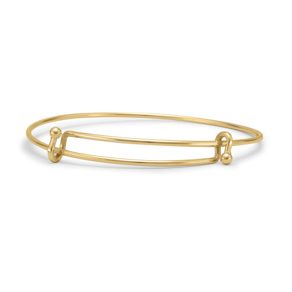 Gold Tone Expandable Wire Fashion Bangle