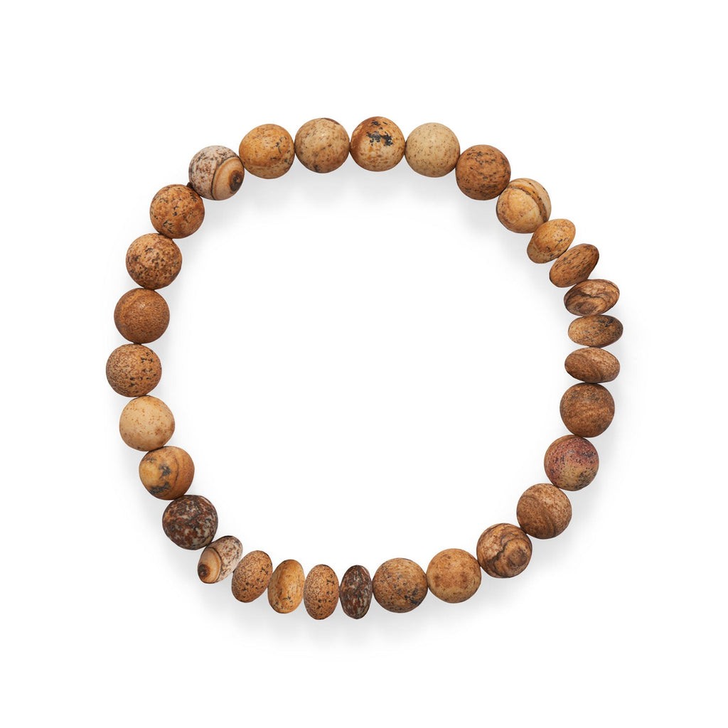 8" Picture Jasper Stretch Bracelet