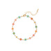 9" + 1.5" Multi Color Enamel Flower Fashion Anklet