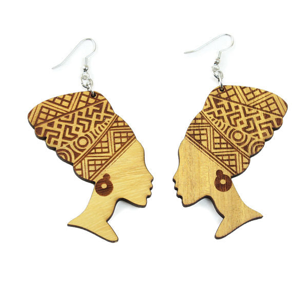 Wood Mama African Earrings