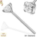 14K Round SI1 Diamond Nose Stud Bend-it Yourself