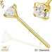 14K Round SI1 Diamond Nose Stud Bend-it Yourself