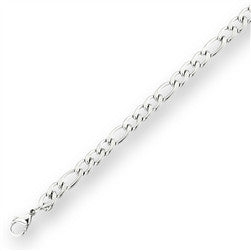 Unisex Stainless Steel Figaro Bracelet