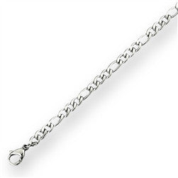 Unisex Stainless Steel Figaro Bracelet