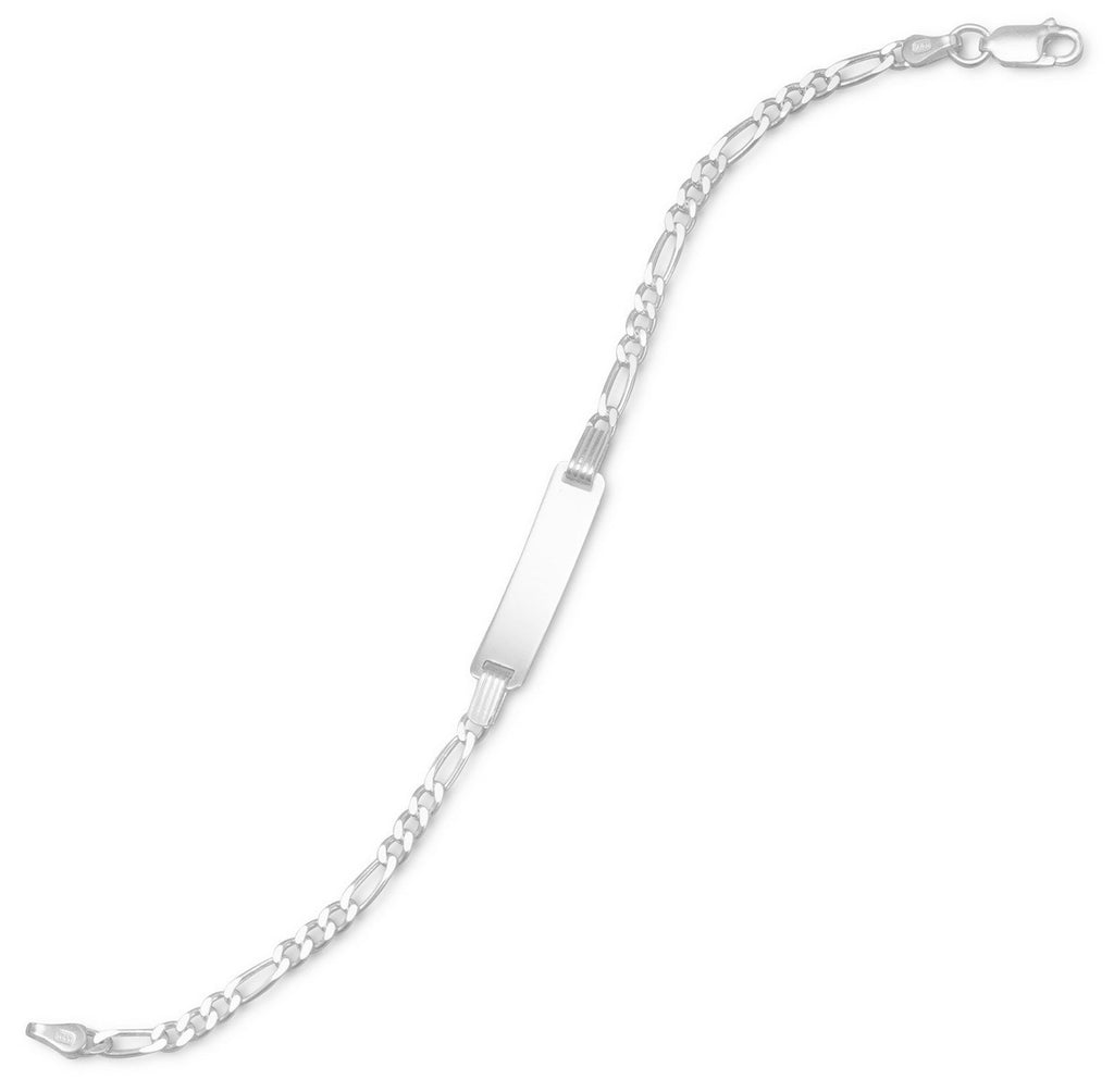 6" Figaro Chain ID Bracelet