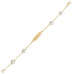 14 Karat Gold Plated ID Bracelet with White Cultured Freshwater Pearls
