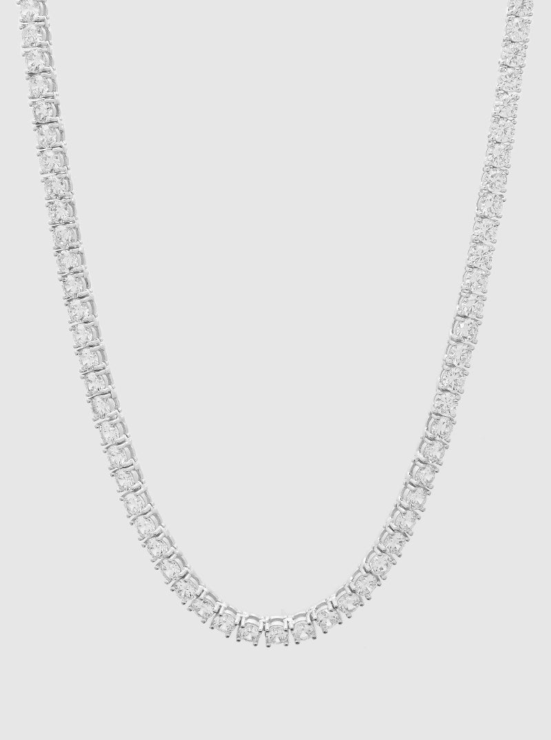 Stainless Steel Necklace with CZ-SV
