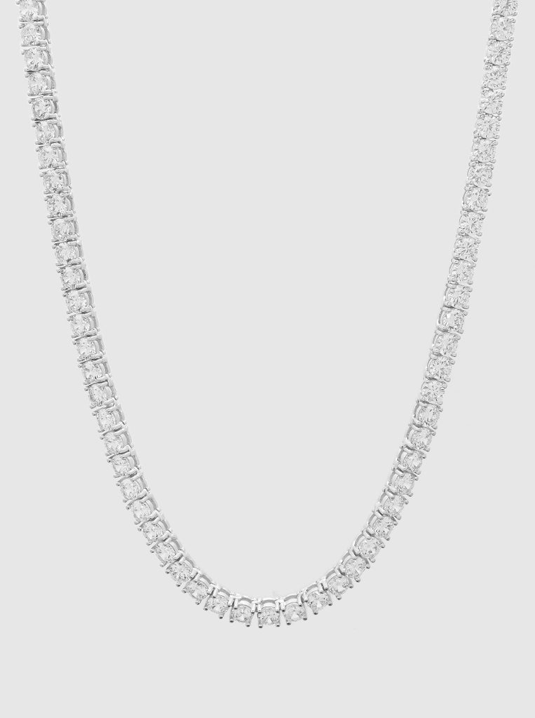 Stainless Steel Necklace with CZ-SV