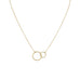 16" + 2" 14 Karat Gold Plated Circle Link Necklace