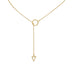24" 14 Karat Gold Plated Multishape Lariat Necklace