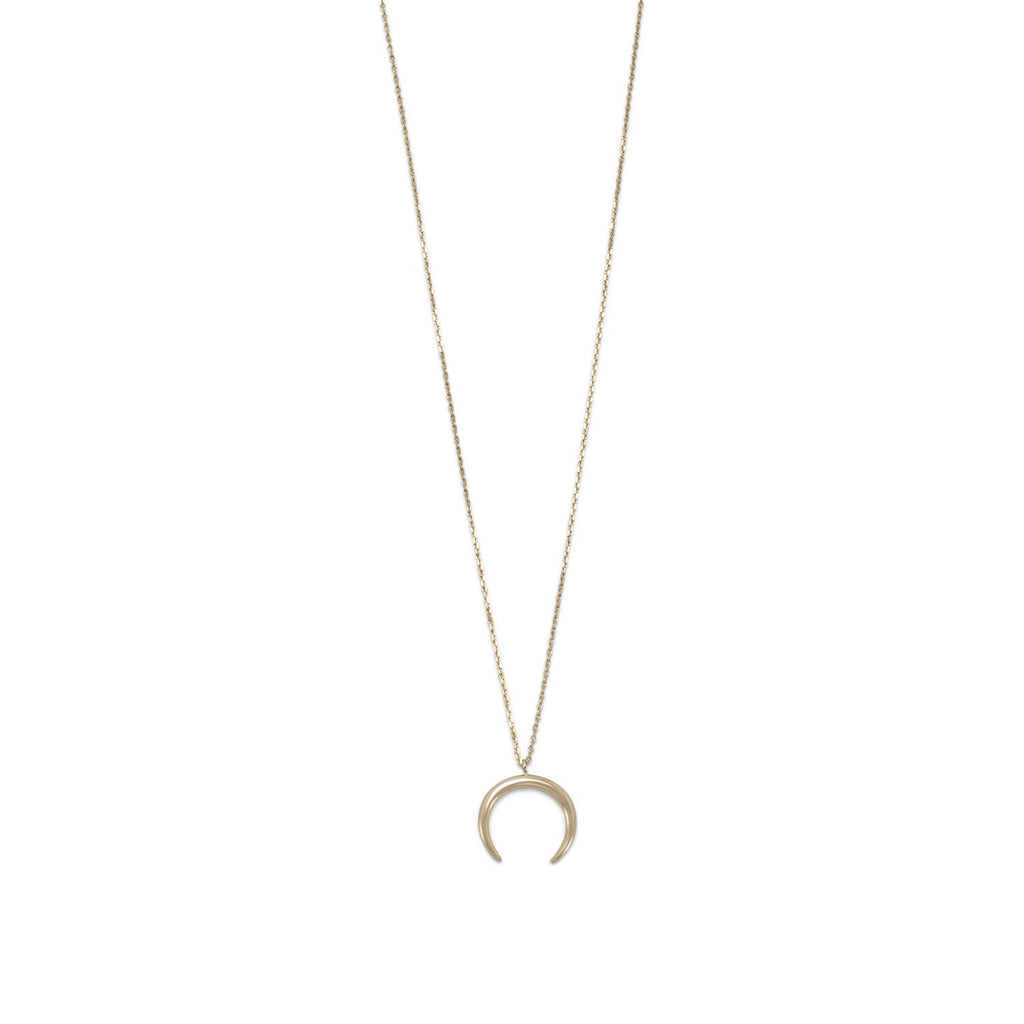 14 Karat Gold Plated Crescent Necklace