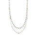 Two Strand 14 Karat Gold Plated Apatite Necklace