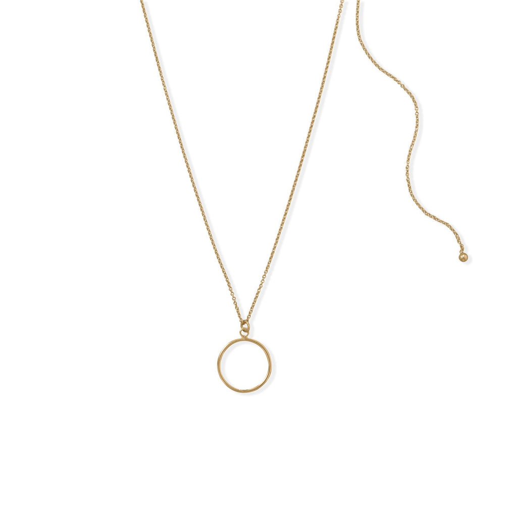 Adjustable 22" 14/20 Gold Filled Circle Necklace