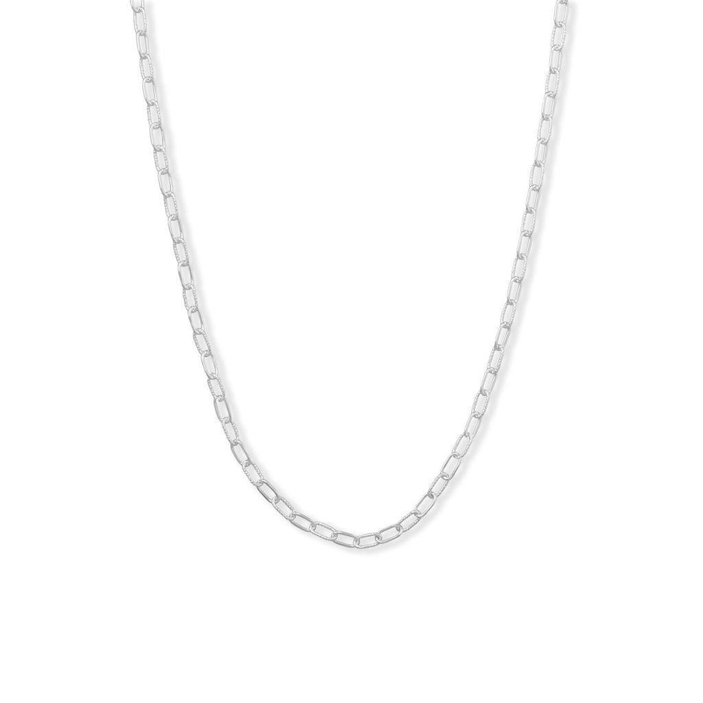 18" Smooth and Textured Link Necklace