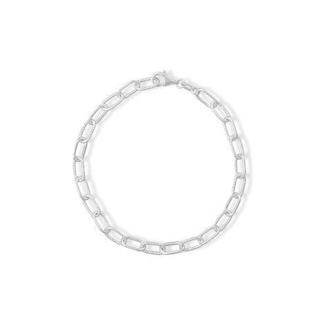 8" Smooth and Textured Link Bracelet