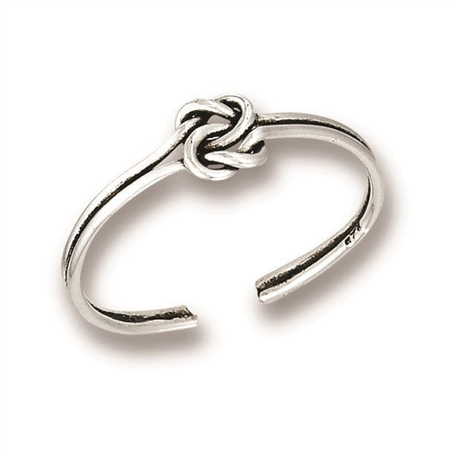 Sterling Silver Wire Wrap Knot Toe Ring