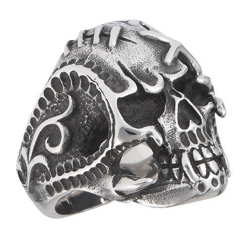 Stainless Steel Surgically Repaired Skull Ring
