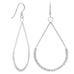 Hammered Pear Shape French Wire Earrings