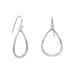 Rhodium Plated CZ Pear Drop Earrings