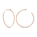 14 Karat Rose Gold Plated Lateral 3/4 Hoops with Single CZ