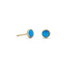 14 Karat Gold Plated Synthetic Blue Opal Studs