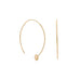 14 Karat Gold Plated Threader Dot End Earring