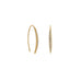 14 Karat Gold Plated Graduated CZ Vertical Bar Earrings