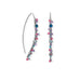 Rhodium Plated Marquis Wire Beaded Earring