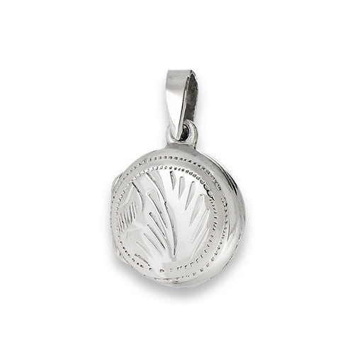 Sterling Silver Small Round Etched Locket