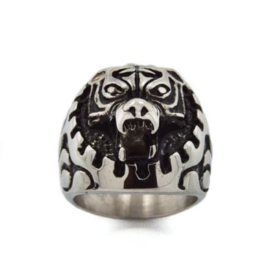Stainless Steel Tiger Face Ring