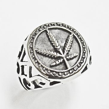 Stainless Steel Leaf Ring